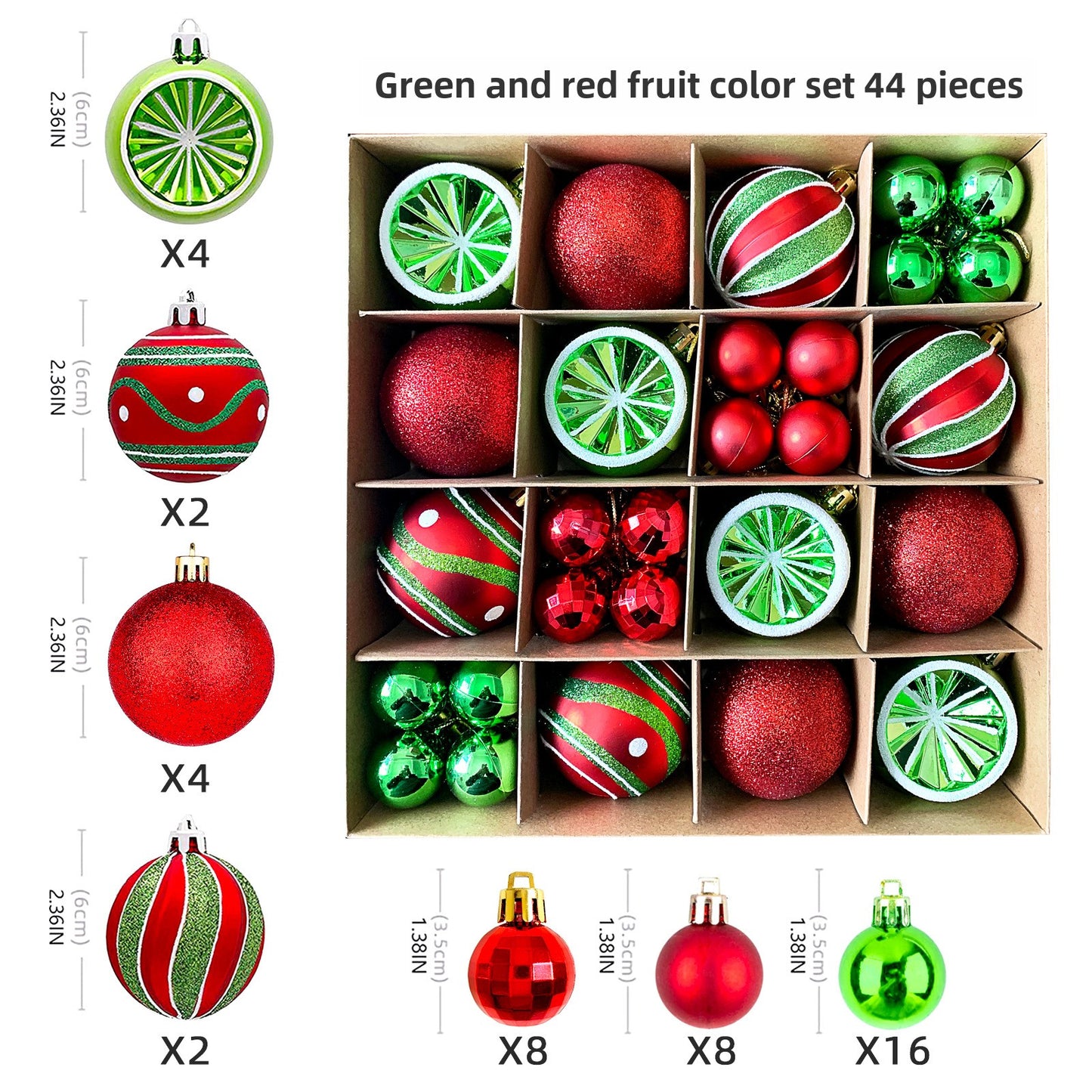 Christmas Decoration 6cm Electroplating Ball Plastic Ball Shaped Painted Christmas Ball Gift Christmas Tree Pendant