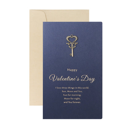 Oath Card Vintage Metal DIY Thank-You Card Kinds of Paper Bronzing Valentine's Day Greeting Card Invitation Card of Wedding