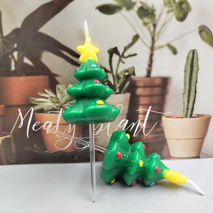 Atmosphere Christmas Holiday Christmas Tree Candle Creative Birthday Cake Decoration Party Birthday Candle