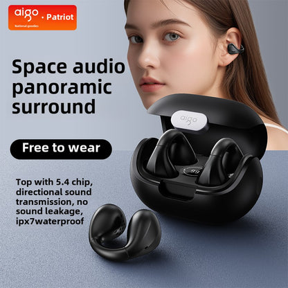 Patriot Bluetooth Headset for Bone Conduction Does Not Enter Clip-on2024New Ultra-Long Life Battery Sports High Sound Quality Wireless