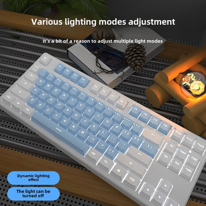 Pioneer Wireless Bluetooth Three-Model Mechanical Keyboard Keyclick Linear Action Computer E-Sports Gaming Office Keyboard Alternate Action Or Ergonamic