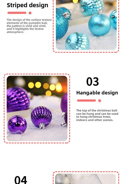 Christmas Ball 24 One Pack Suit Plating Ball Christmas Tree Decorations Pendant Holiday Atmosphere Christmas Ball