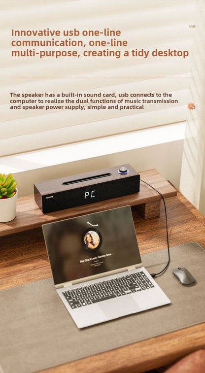 Philips SPA3809Bluetooth Speaker Multi-Function High Sound Quality Computer Audio Desktop Computers and Laptop Mobile Phone Bracket