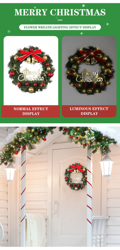 Christmas Decorations Christmas Garland Ornaments Ornaments Wreath Door Hanging Reindeer Arrangement Door Decoration