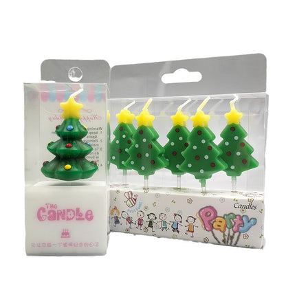 Atmosphere Christmas Holiday Christmas Tree Candle Creative Birthday Cake Decoration Party Birthday Candle