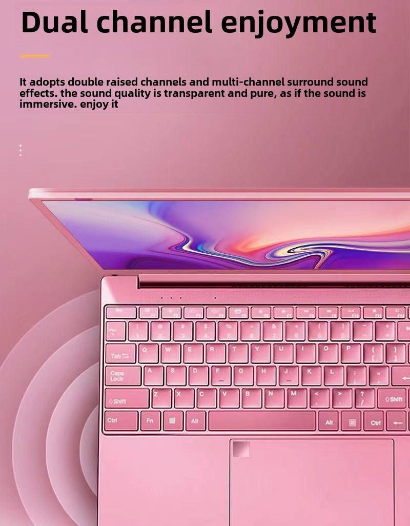 2025New Intel35Pink Good-looking Lightweight Computer Online Business Office Learning Design Book