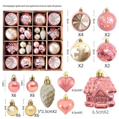 Christmas Decoration 6cm Electroplating Ball Plastic Ball Shaped Painted Christmas Ball Gift Christmas Tree Pendant