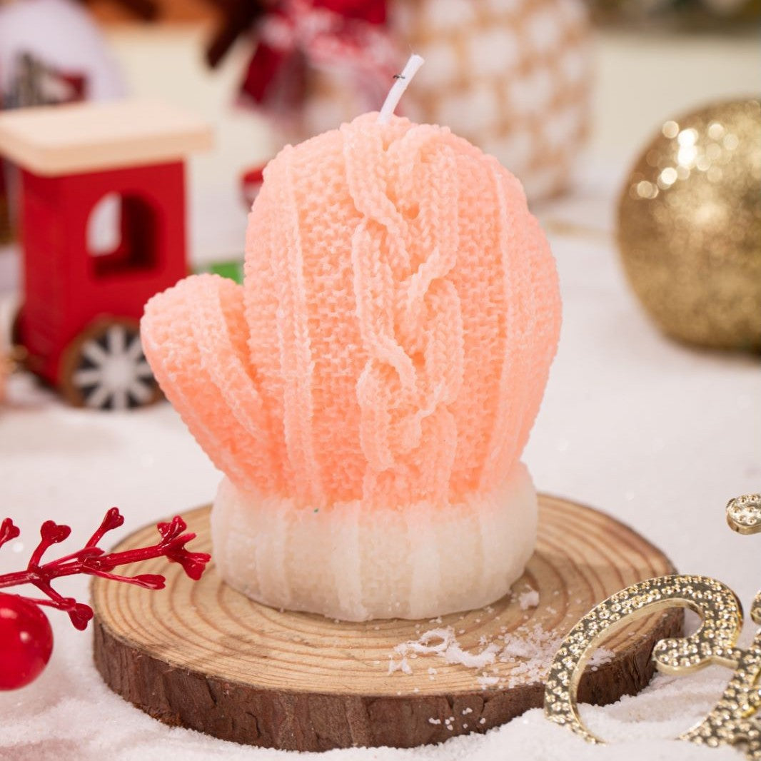 Christmas Wool Small Gloves Fragrance Candle Holiday Gift Ins Photo Props DIY Creative Decoration Aromatherapy Candle