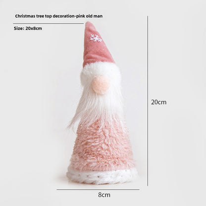 Christmas Christmas Decoration Christmas Tree Decoration Christmas Tree Top Decorative Accessories Pendant Santa Claus Angel