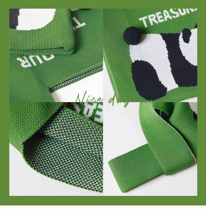 Panda Knitted National Style Panda Moon Cake Handbag Baking Green Bean Cake Biscuit Packaging Knitted Gift Band Gift