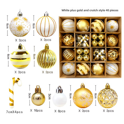 Christmas Decoration 6cm Electroplating Ball Plastic Ball Shaped Painted Christmas Ball Gift Christmas Tree Pendant