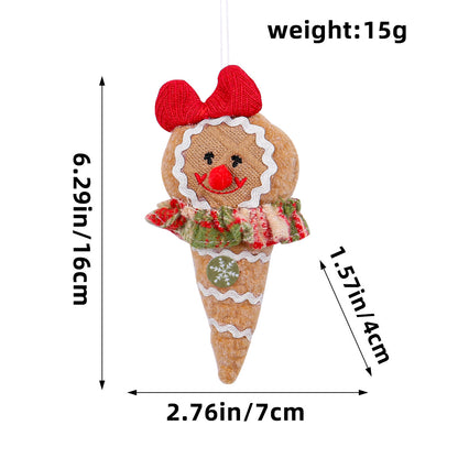 Christmas Gingerbread Man Doll Series Fabric Long Legs Window Decoration Christmas Christmas Tree Decoration Christmas Stockings Hanging Ornaments