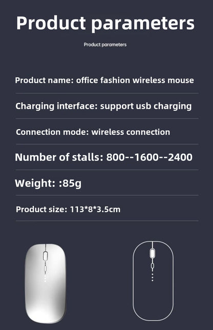 Bluetooth Wireless Mouse Portable Mute Silent Rechargeable Laptop Office Computer Tablet Game Universal