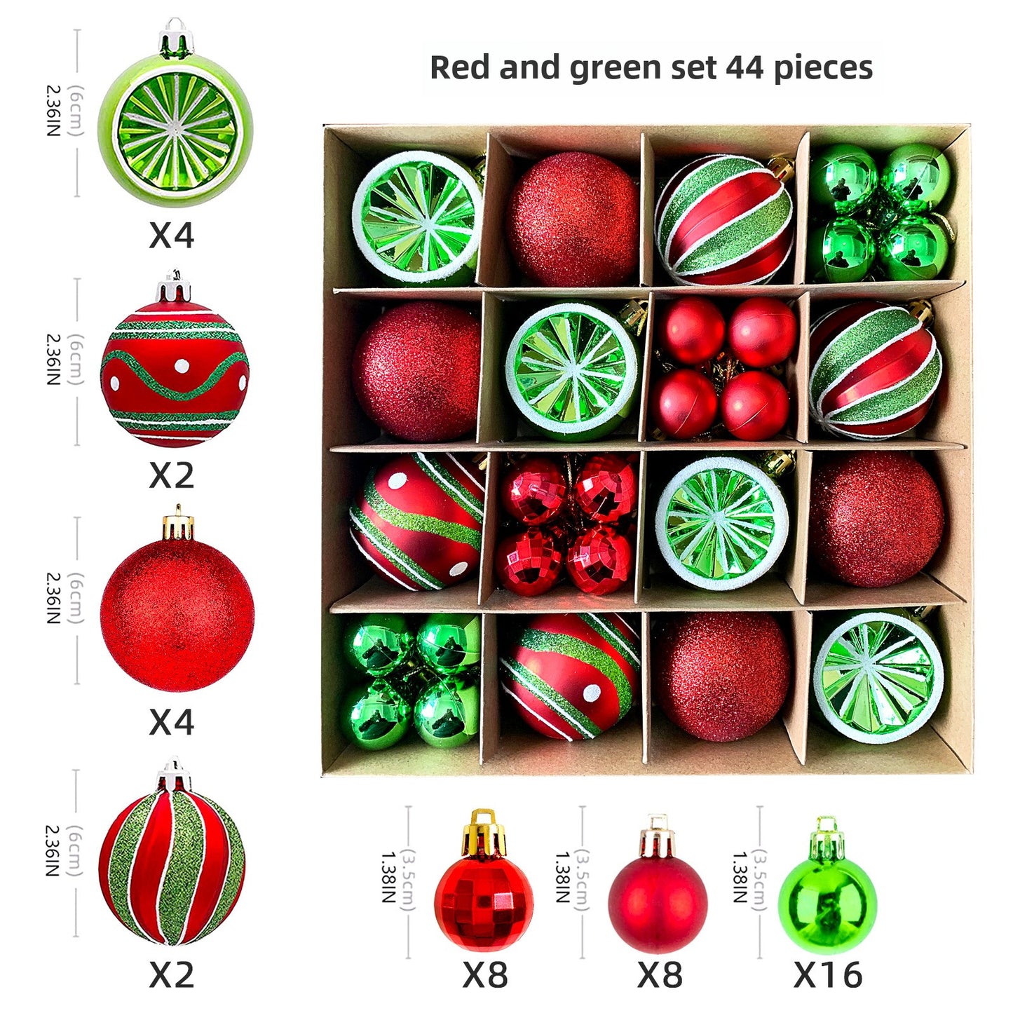 Christmas Decoration 6cm Electroplating Ball Plastic Ball Shaped Painted Christmas Ball Gift Christmas Tree Pendant