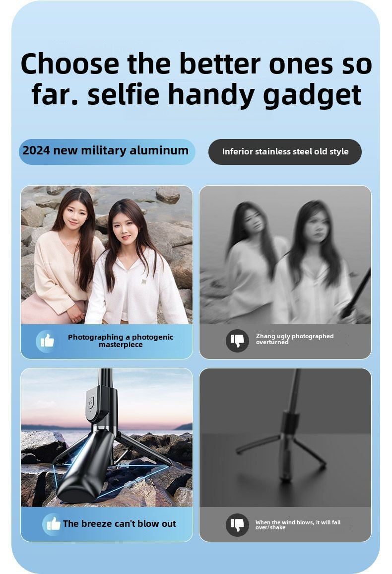 Ultra Mini Selfie Stick Tripod Portable Photography Artifact360°Rotating Handheld Live Travel Mobile Phone Holder