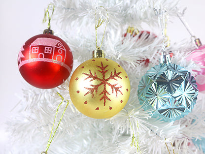 Christmas Decoration 6cm Electroplating Ball Plastic Ball Shaped Painted Christmas Ball Gift Christmas Tree Pendant