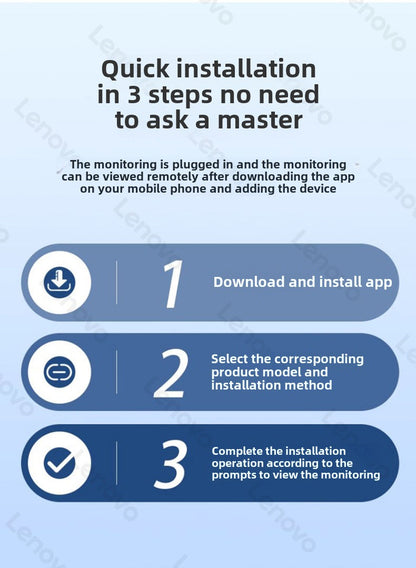Lenovo Home Camera Monitor HD Panoramic Wireless wifi Remote Connection with Mobile Phone360Outdoor4g