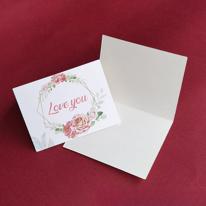 In Stock Exquisite European Color Printing Birthday Card Cute Refreshing Thank-You Card Flower Shop Hand Gift Small Greeting Card