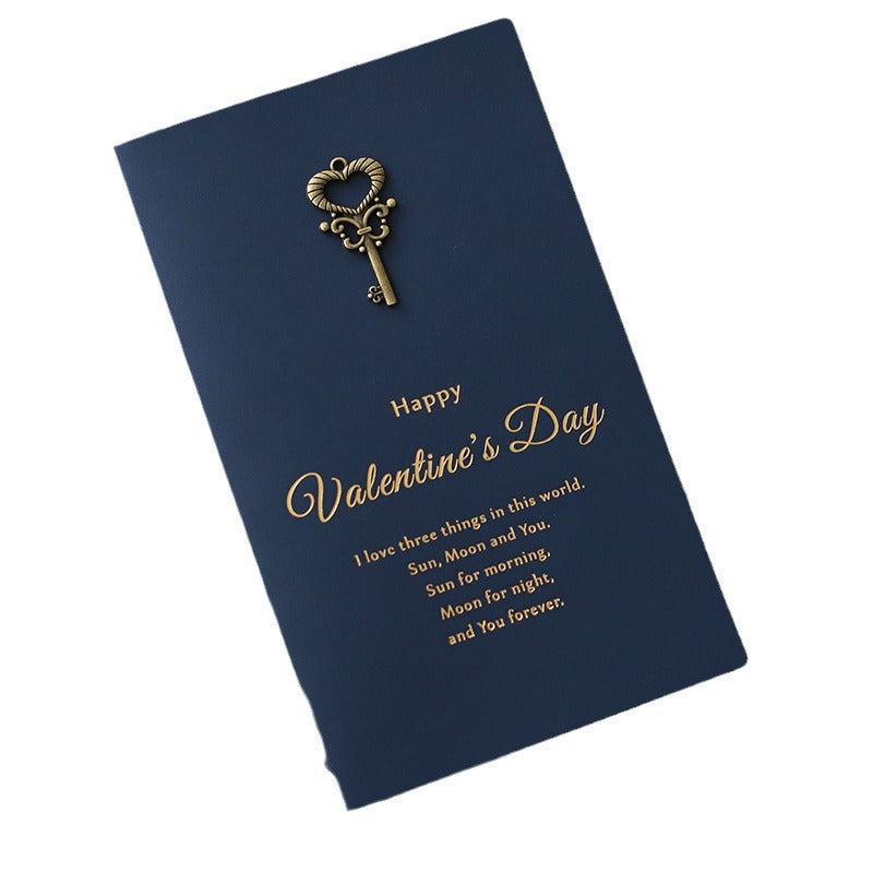 Oath Card Vintage Metal DIY Thank-You Card Kinds of Paper Bronzing Valentine's Day Greeting Card Invitation Card of Wedding